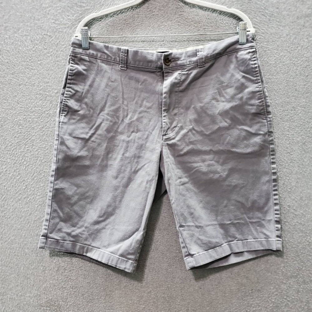 J.CREW Men Shorts 34 Gray Chino Pockets Mid Rise Casual 11" Inseam Summer